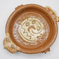 吉川千香子 動物レリーフ 手付碗 キャセロール 直径20.5cm 陶芸家 現代作家 ●