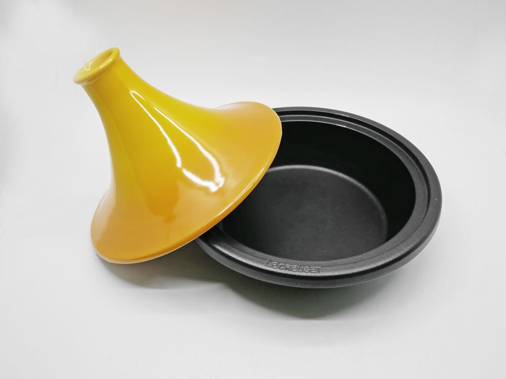 ルクルーゼ LE CREUSET タジン鍋 27cm ディジョンイエロー 鋳物 フランス 廃番品 ●