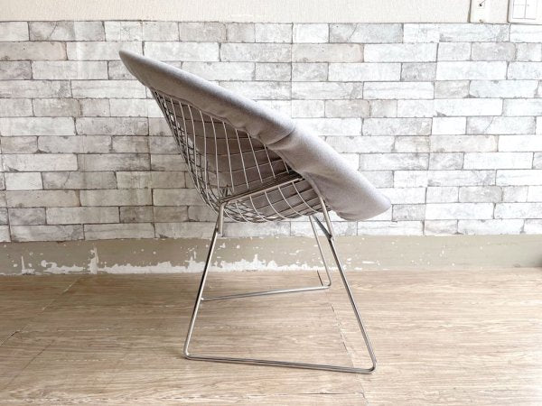 ノル Knoll ダイヤモンドチェア Diamond Chair フルカバーリング グレー ハリー ベルトイア Harry Bertoia ミッドセンチュリー ●