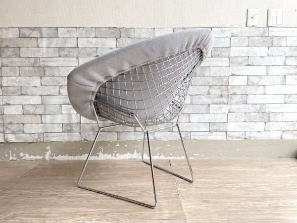 ノル Knoll ダイヤモンドチェア Diamond Chair フルカバーリング グレー ハリー ベルトイア Harry Bertoia ミッドセンチュリー ●