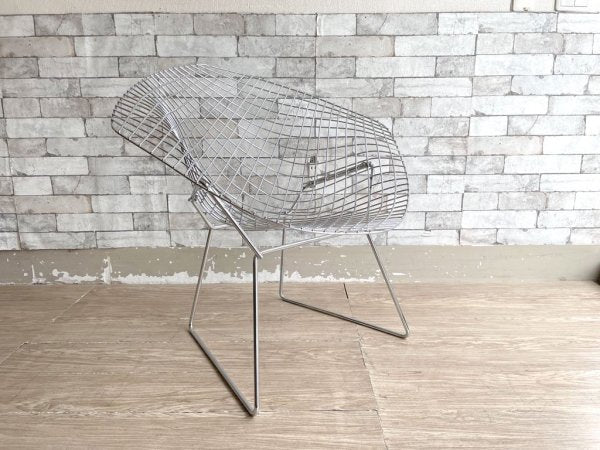 ノル Knoll ダイヤモンドチェア Diamond Chair フルカバーリング グレー ハリー ベルトイア Harry Bertoia ミッドセンチュリー ●