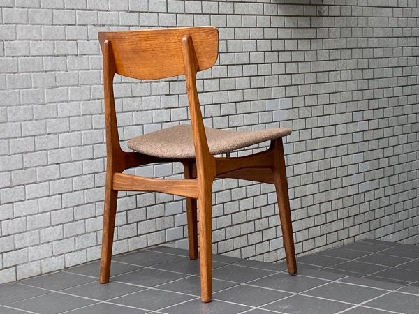 デンマーク ビンテージ Danish Vintage チーク材 ダイニングチェア schionning & elgaard ファブリック ライトブラウン 60's 北欧家具 ■