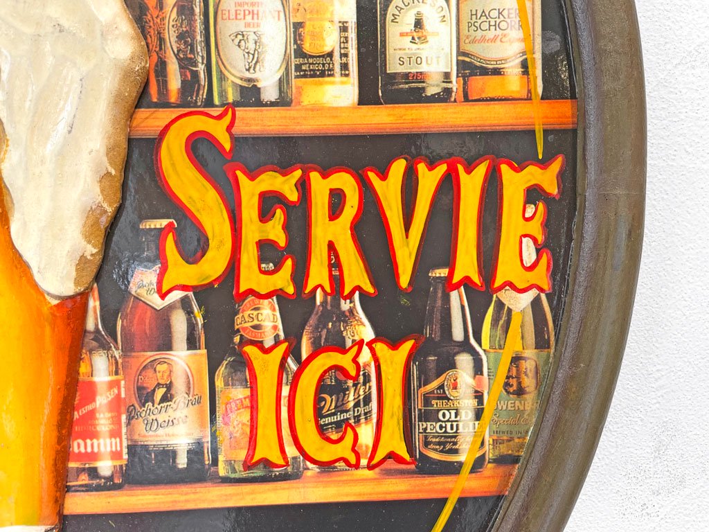 ビンテージスタイル ウォールサイン ビールサイン オーナメント 木製 壁掛け レトロ ★