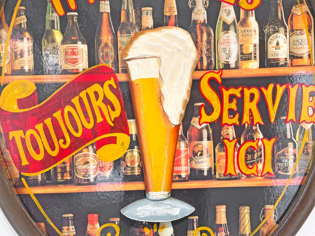 ビンテージスタイル ウォールサイン ビールサイン オーナメント 木製 壁掛け レトロ ★