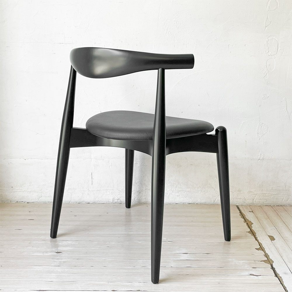 カールハンセン＆サン Carl Hansen & Son CH20 エルボーチェア オールブラック ビーチ材 レザー 本革 ハンス・J・ウェグナー ★