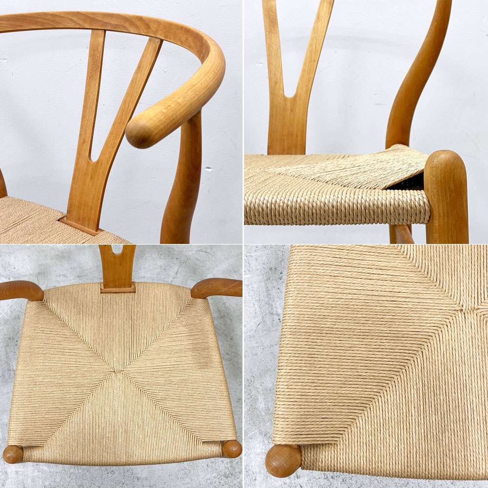 カールハンセン＆サン Carl Hansen & Son CH24 Yチェア オイルフィニッシュ ビーチ材 ハンス・J・ウェグナー デンマーク ペーパーコード張替済 日本仕様サイズ ビンテージ D ●