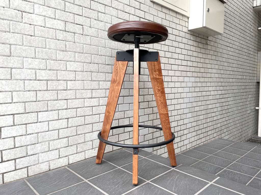 ジャーナルスタンダード ファニチャー journal standard furniture シノン CHINON ハイスツール カウンターチェア 座面回転昇降 インダストリアル 工業系 A ■