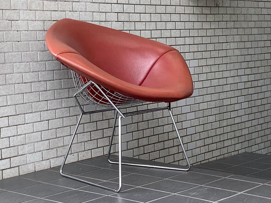 ノル Knoll ダイヤモンドチェア Diamond Chair フルカバーリング PVCレザー ハリー ベルトイア Harry Bertoia ミッドセンチュリー ■