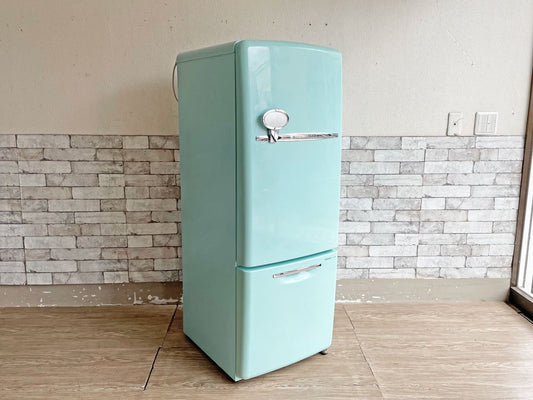 ナショナル National ウィル WiLL フリッジミニ FRIDGE mini パーソナルノンフロン冷凍冷蔵庫 ターコイズ 2003年製 162L ノスタルジックデザイン 廃番 ●