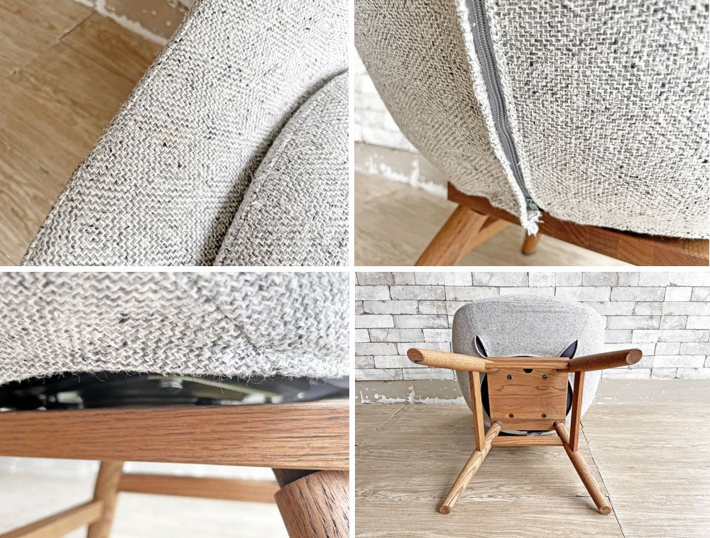 モモナチュラル Momo Natural モールドラウンドチェア MOLD ROUND CHAIR EM オーク材 カバーリング仕様 定価￥47,300- ●