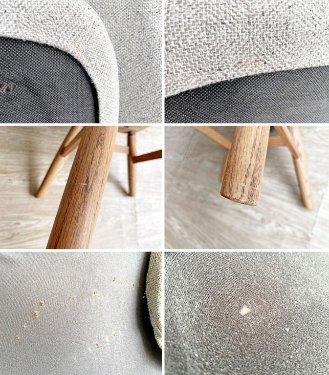 モモナチュラル Momo Natural モールドラウンドチェア MOLD ROUND CHAIR EM オーク材 カバーリング仕様 定価￥47,300- ●