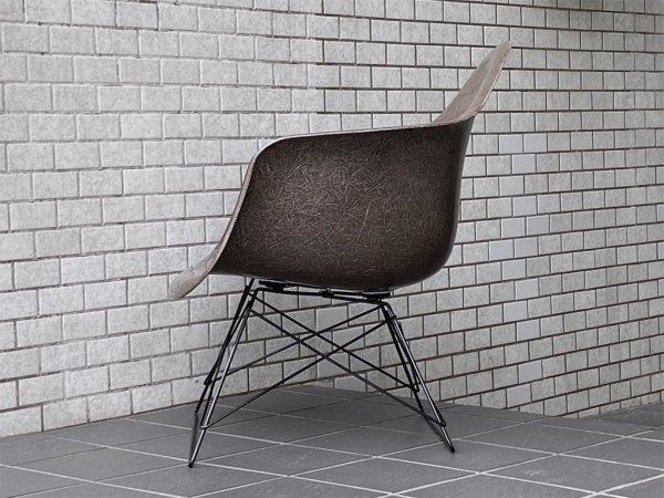 ハーマンミラー Herman Miller アームシェルチェア LAR 現行FRP製 シールブラウン キャッツクレイドル ラウンジベース C&R イームズ ■