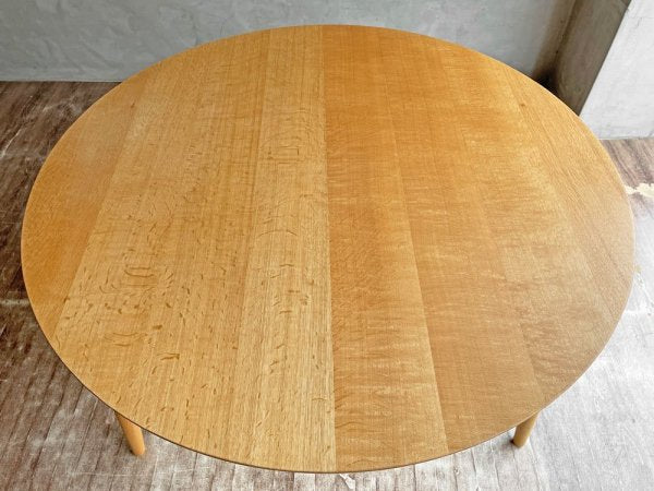 宮崎椅子製作所 ほおずき hozuki table 丸テーブル ラウンドテーブル 3本脚 ナラ材 W105cm 北欧スタイル 定価\226,600- ♪