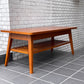 パシフィックファニチャーサービス PACIFIC FURNITURE SERVICE ローテーブル DH TEA TABLE WITH SHELF Sサイズ ダークブラウン オーク材 P.F.S ■