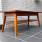 パシフィックファニチャーサービス PACIFIC FURNITURE SERVICE ローテーブル DH TEA TABLE WITH SHELF Sサイズ ダークブラウン オーク材 P.F.S ■