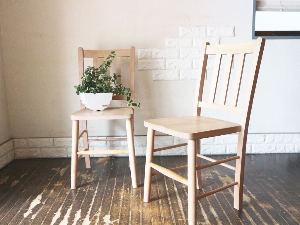 フォルムアッシュバーン FORM ASH + BARN メープル無垢材 ダイニングチェア 2脚セット ナチュラルテイスト ◎