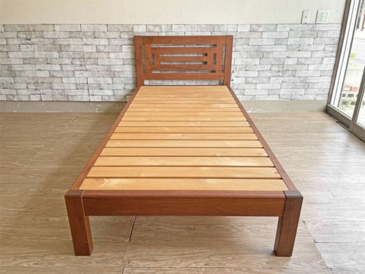 ウッドユウライクカンパニー WOOD YOU LIKE COMPANY エアリー ベッド AIRILY BED シングルサイズ ウォールナット無垢材 廃番 参考定価\227,850-●