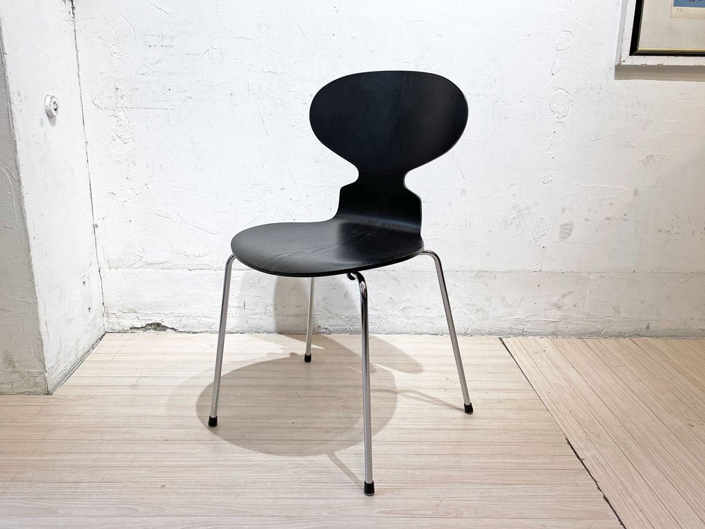 フリッツハンセン Fritz Hansen アントチェア ANT CHAIR アルネ・ヤコブセン カラードアッシュ ブラック 4本脚 アリンコチェア 北欧 デンマーク★