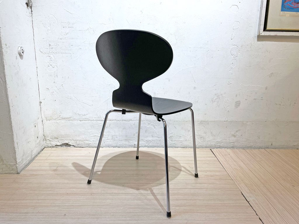 フリッツハンセン Fritz Hansen アントチェア ANT CHAIR アルネ・ヤコブセン カラードアッシュ ブラック 4本脚 アリンコチェア 北欧 デンマーク★