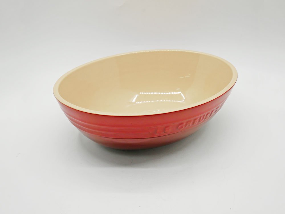 ルクルーゼ LE CREUSET オーバル サービングボウル 30cm チェリーレッド フランス ●