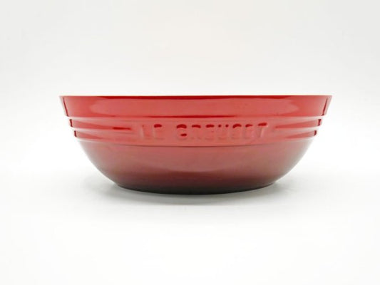 ルクルーゼ LE CREUSET オーバル サービングボウル 30cm チェリーレッド フランス ●