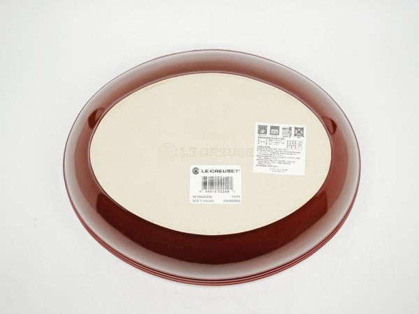 ルクルーゼ LE CREUSET オーバル サービングボウル 30cm チェリーレッド フランス ●