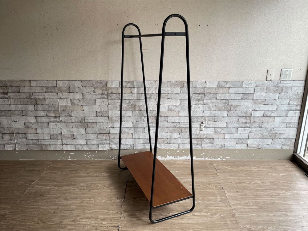 イデー IDEE ポールハンガースタンド PAUL HANGER STAND アントンブラウン Anton brown ハンガーラック W90cm シェルフ付 ●