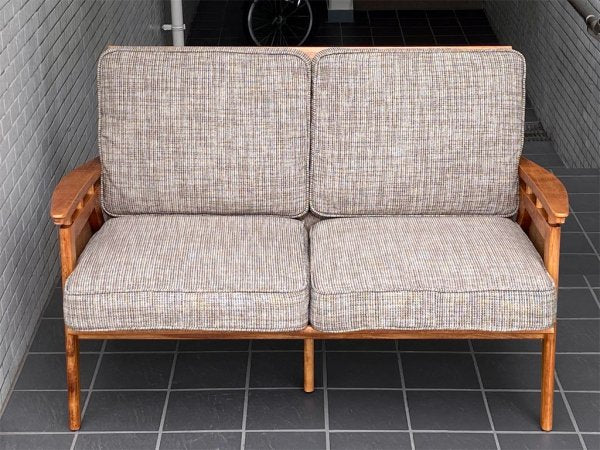 アクメファニチャー ACME Furniture ウィッカー ソファ WICKER SOFA 2P ハックベリー ラタン ファブリック グレー USビンテージスタイル ■