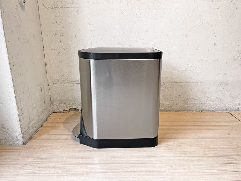 シンプルヒューマン simplehuman バタフライステップ ダストボックス 20L ステンレス モダンデザイン ゴミ箱 静音 ★