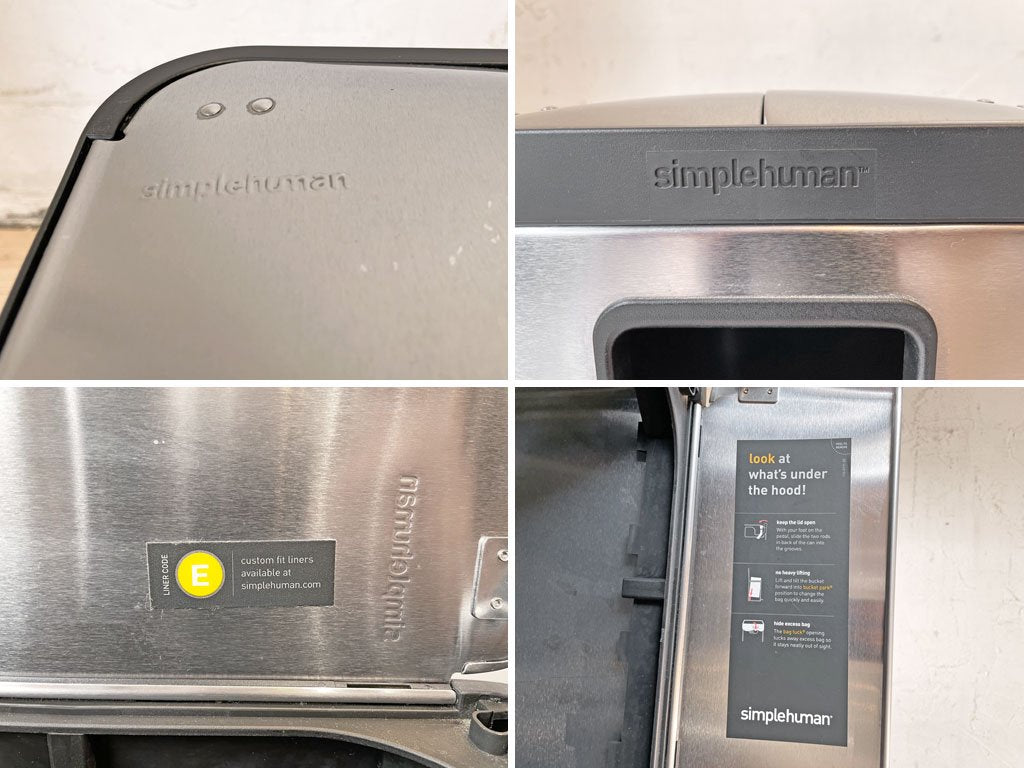 シンプルヒューマン simplehuman バタフライステップ ダストボックス 20L ステンレス モダンデザイン ゴミ箱 静音 ★