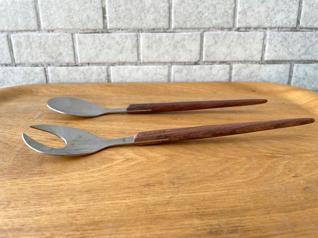 北欧ビンテージ Scandinavian Vintage サーバーセット Server set カトラリー 無垢材×ステンレス ■