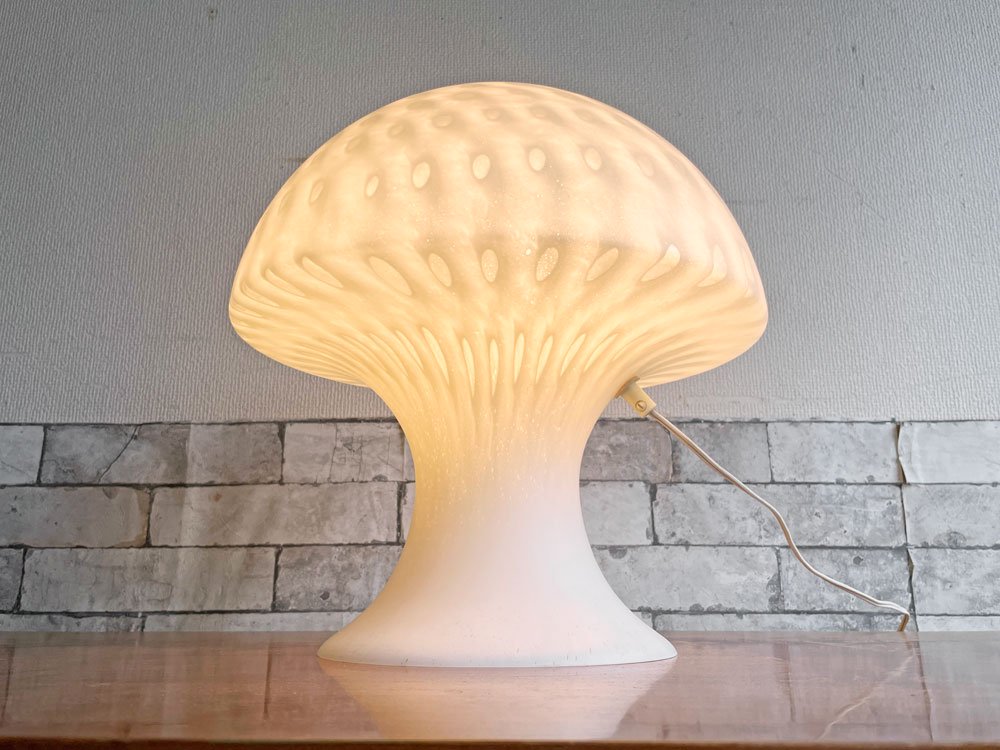 パイル＆プッツラー Peill＆Putzler マッシュルーム ランプ Mushroom Lamp フロストガラス ドイツ 70sビンテージ フクラ HUKLA取扱い 希少 ●