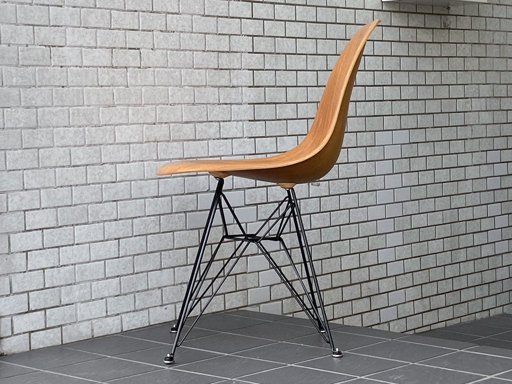 ハーマンミラー Herman Miller サイドシェルチェア DWSR ウォールナット ウッドシェル エッフェルベース C&R イームズ ミッドセンチュリー A ■