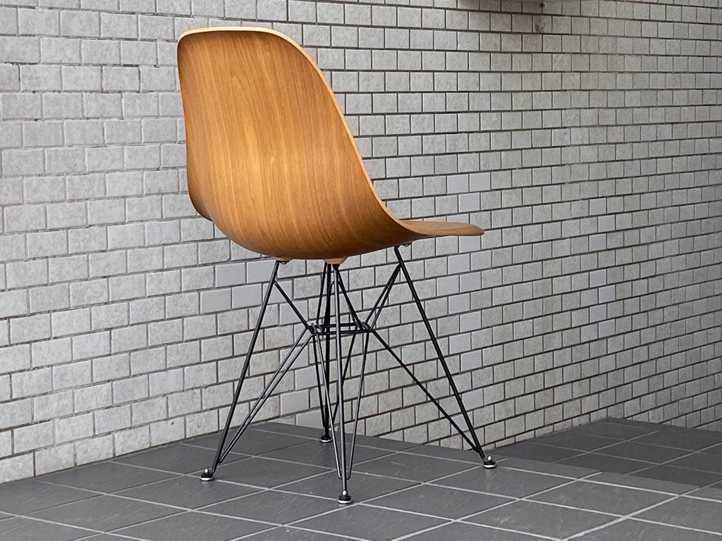 ハーマンミラー Herman Miller サイドシェルチェア DWSR ウォールナット ウッドシェル エッフェルベース C&R イームズ ミッドセンチュリー A ■