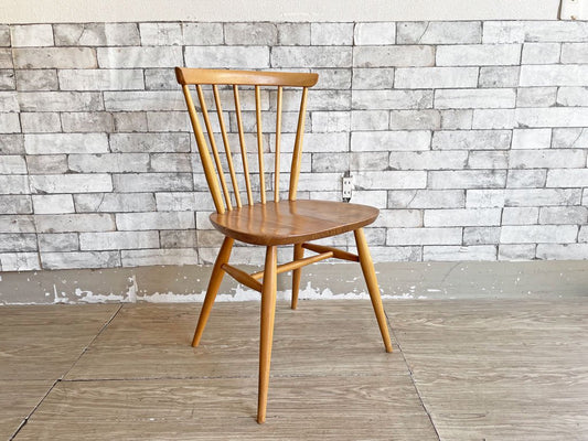 アーコール Ercol ボウバックチェア ダイニングチェア 5本タイプ エルム材 UKビンテージ Vintage 英国家具 B ●