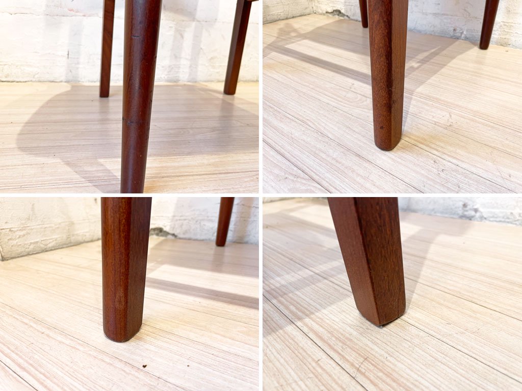 北欧ビンテージ Scandinavian vintage チークプライウッド Teak plywood ダイニングチェア ファブリックシート 張替済み★