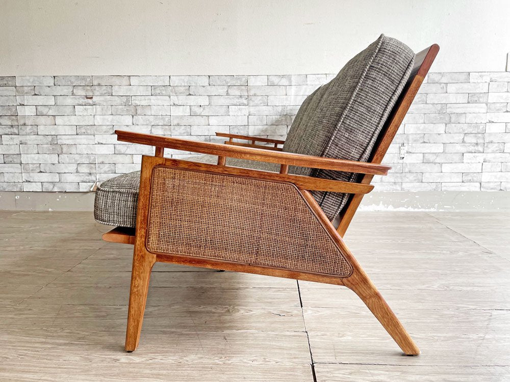 アクメファニチャー ACME Furniture ウィッカー WICKER SOFA 3P ハックベリー ラタン ファブリック 西海岸スタイル 定価￥190,300- ●