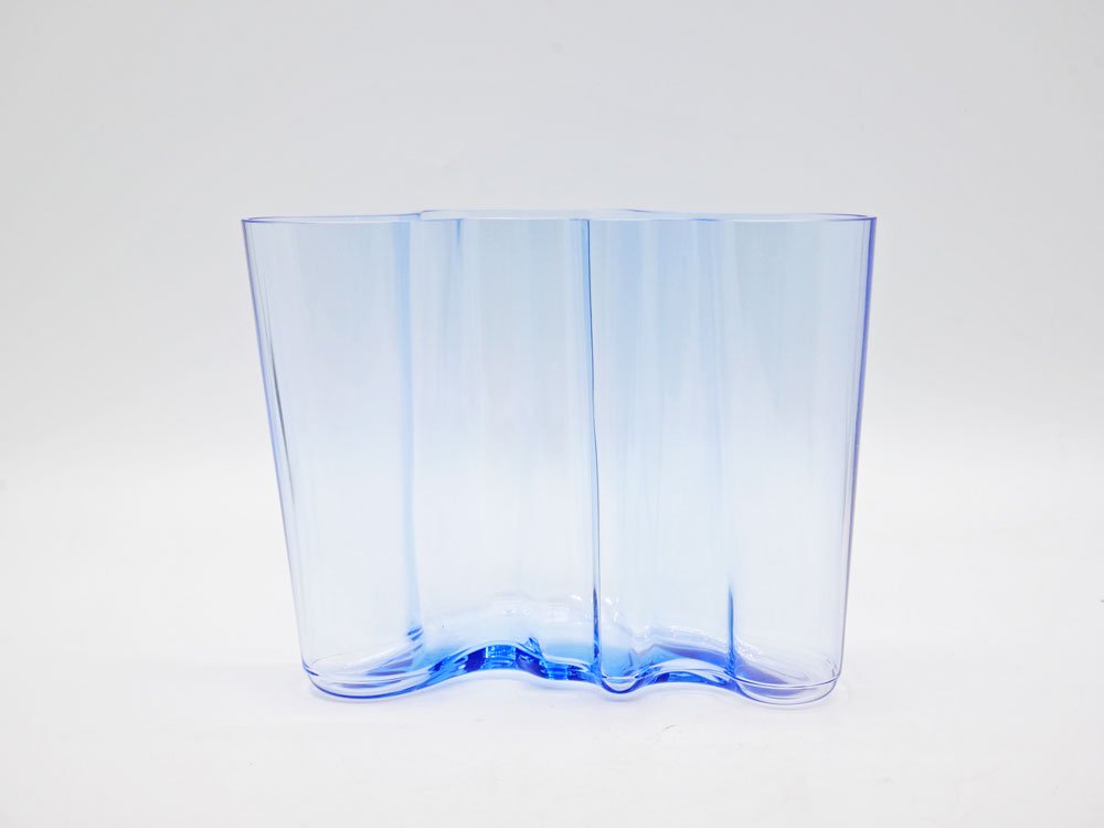 イッタラ iittala アルヴァ・アアルト コレクション Alvar Aalto Collection ベース 160mm アクアブルー Aqua 箱付 フィンランド 北欧雑貨 ●