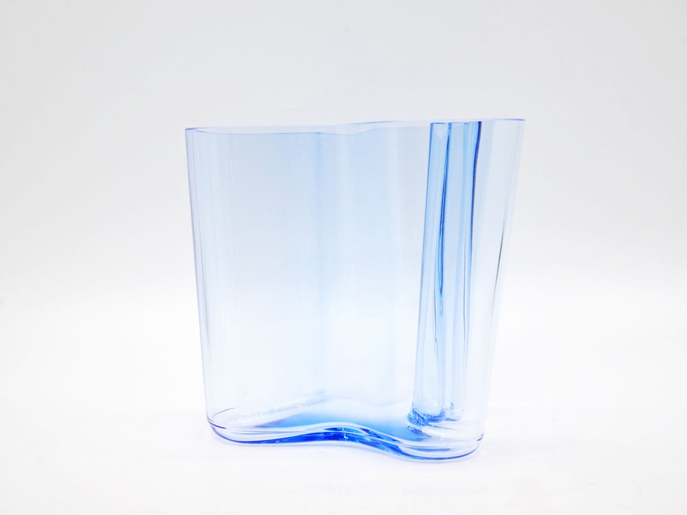 イッタラ iittala アルヴァ・アアルト コレクション Alvar Aalto Collection ベース 160mm アクアブルー Aqua 箱付 フィンランド 北欧雑貨 ●