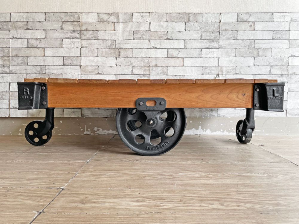 アクメファニチャー ACME Furniture ギルド ドーリー GUILD DOLLY テーブル L チーク古材×鋳鉄 ローテーブル 溶接痕有り 廃番 参考定価\155,000-●