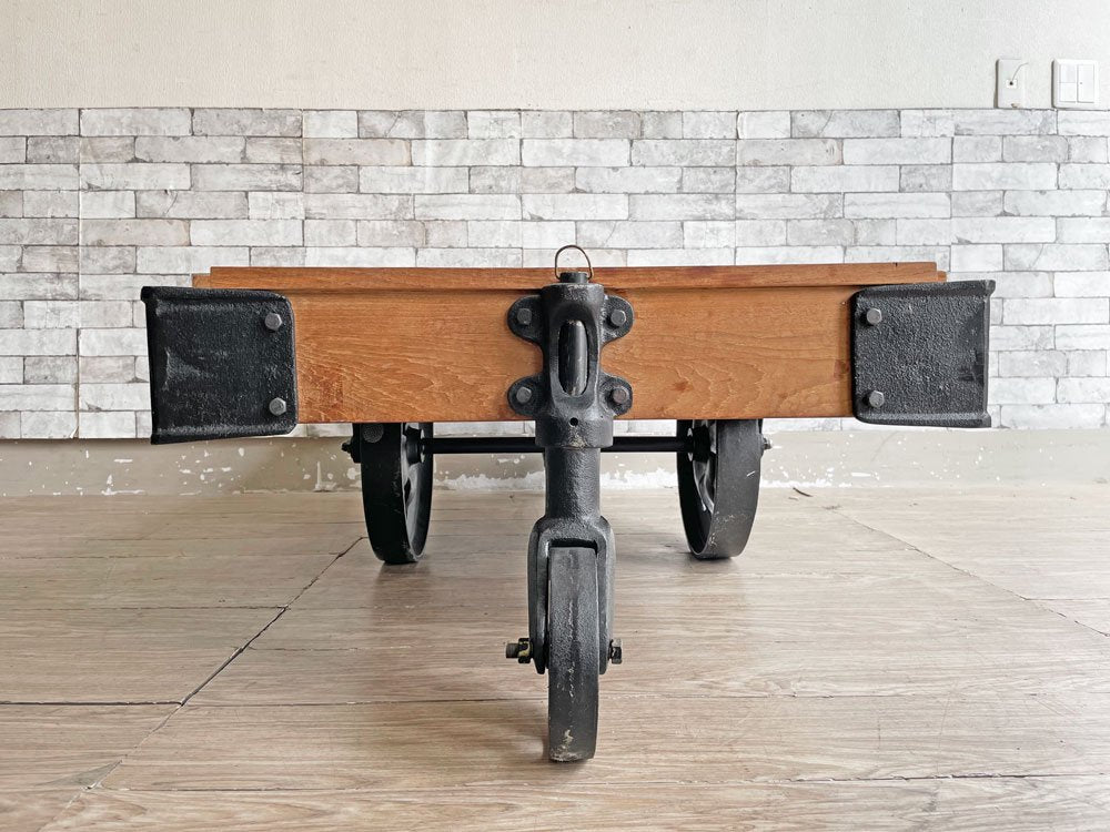 アクメファニチャー ACME Furniture ギルド ドーリー GUILD DOLLY テーブル L チーク古材×鋳鉄 ローテーブル 溶接痕有り 廃番 参考定価\155,000-●