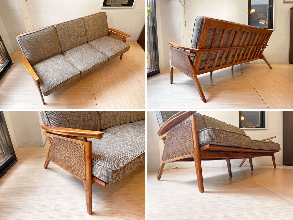 アクメファニチャー ACME Furniture ウィッカー WICKER SOFA 3P ハックベリー ラタン ファブリック 西海岸スタイル ★