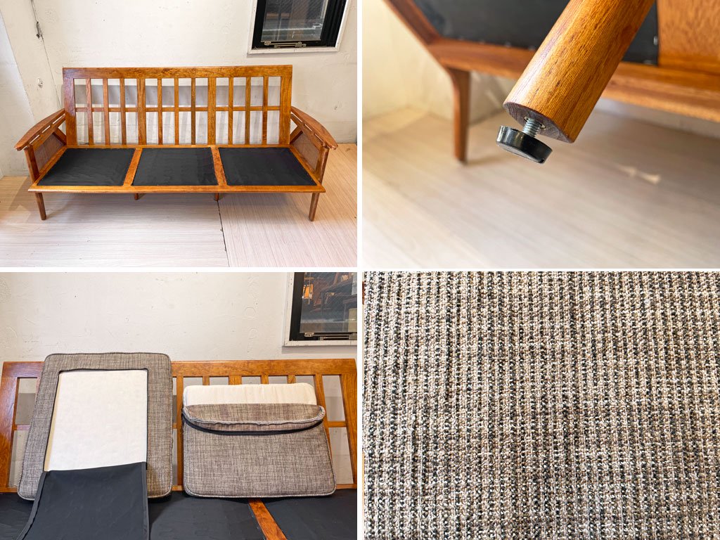 アクメファニチャー ACME Furniture ウィッカー WICKER SOFA 3P ハックベリー ラタン ファブリック 西海岸スタイル ★