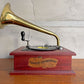 THORENS トーレンス GRAMOPHONE MUSIC BOX グラムフォーン ミュージックボックス ディスクオルゴール 4.5in ディスク付き スイス ビンテージ 希少♪