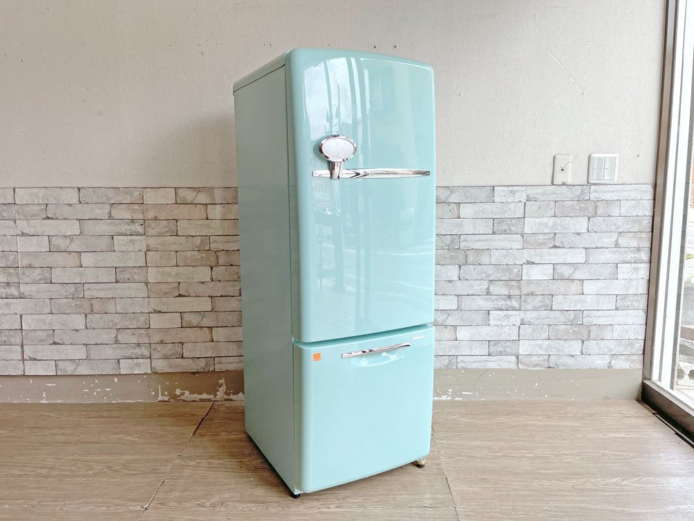 ナショナル National ウィル WiLL FRIDGE mini パーソナルノンフロン冷凍冷蔵庫 フリッジミニ ターコイズ 廃番 2005年製 162L オリジナル ノスタルジックデザイン ●