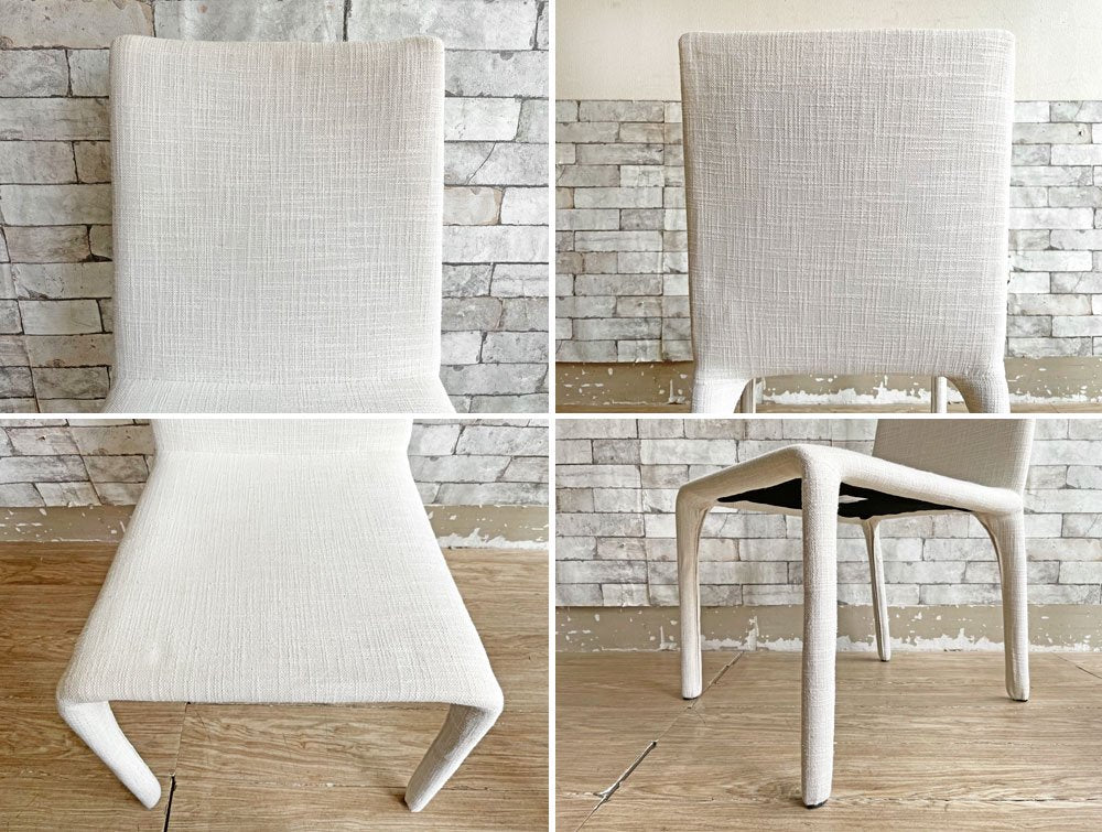 桜屋工業 CHERRY FURNITURE ダイニングチェア DC-160 ファブリック カバーリング ホワイトカラー 2脚セット 合計定価￥42,000- A ●