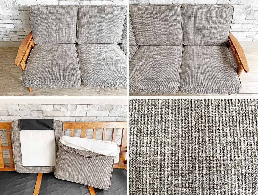 アクメファニチャー ACME Furniture ウィッカー WICKER SOFA 3P ハックベリー ラタン ファブリック 西海岸スタイル 定価￥190,300- ●