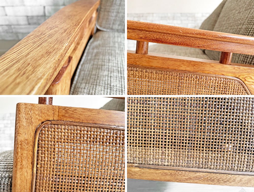 アクメファニチャー ACME Furniture ウィッカー WICKER SOFA 3P ハックベリー ラタン ファブリック 西海岸スタイル 定価￥190,300- ●