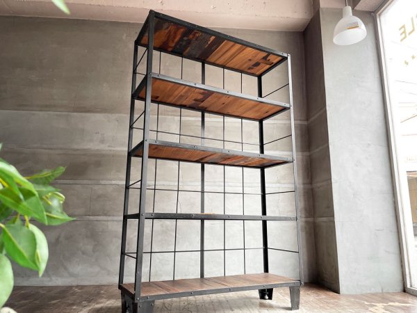 ジャーナルスタンダードファニチャー journal standard Furniture カルビ シェルフ CALVI SHELF アイアン 古材 定価104,500円 ♪