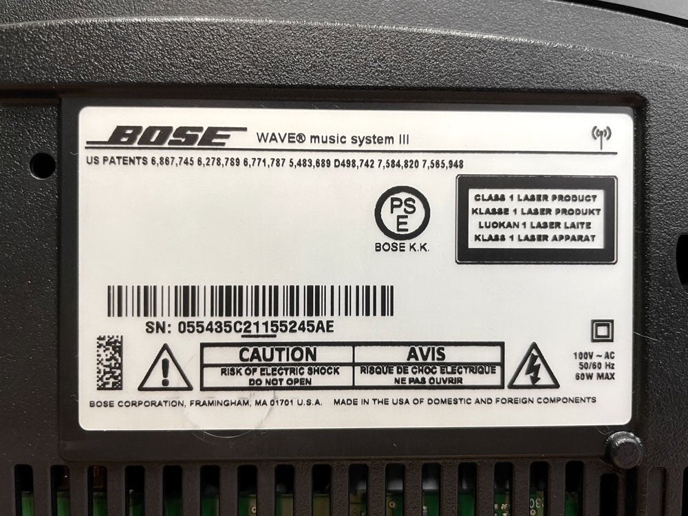 ボーズ BOSE ウェーブミュージックシステム? Wave music system III グラファイトグレー Bluetooth Music Adapter付き 合計定価：57,120円 ●
